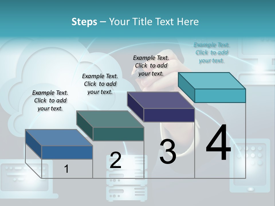 Laptop Button Draw PowerPoint Template