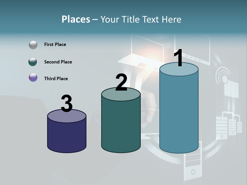 Cyberspace Display Future PowerPoint Template