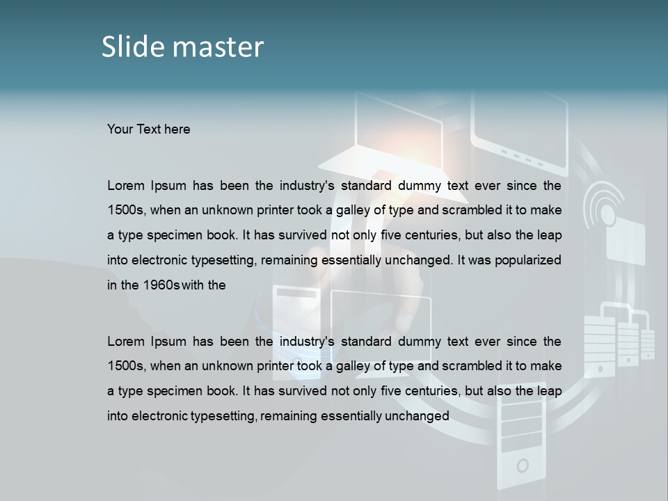 Cyberspace Display Future PowerPoint Template