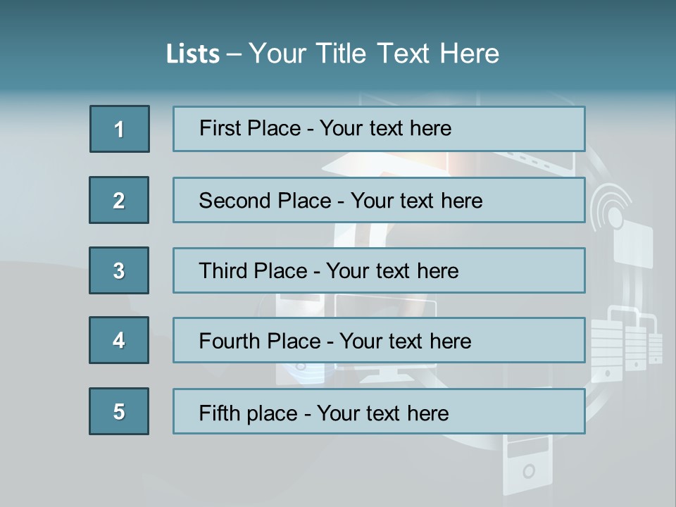 Cyberspace Display Future PowerPoint Template