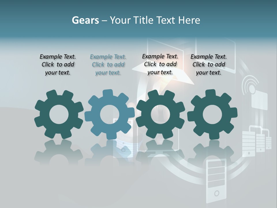 Cyberspace Display Future PowerPoint Template