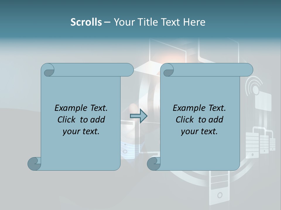 Cyberspace Display Future PowerPoint Template