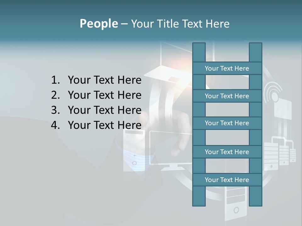 Cyberspace Display Future PowerPoint Template