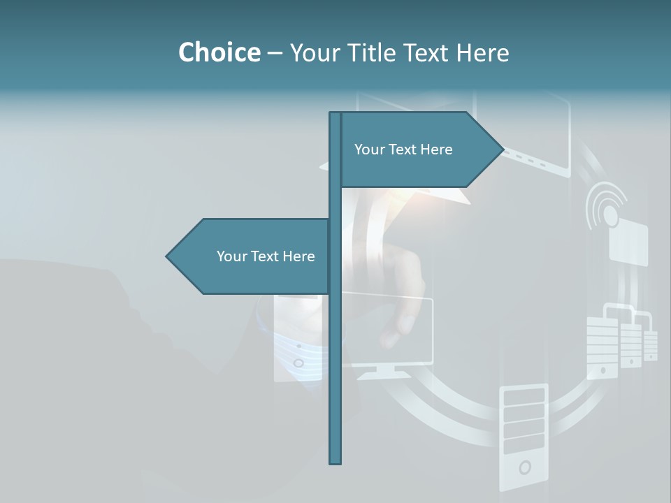 Cyberspace Display Future PowerPoint Template