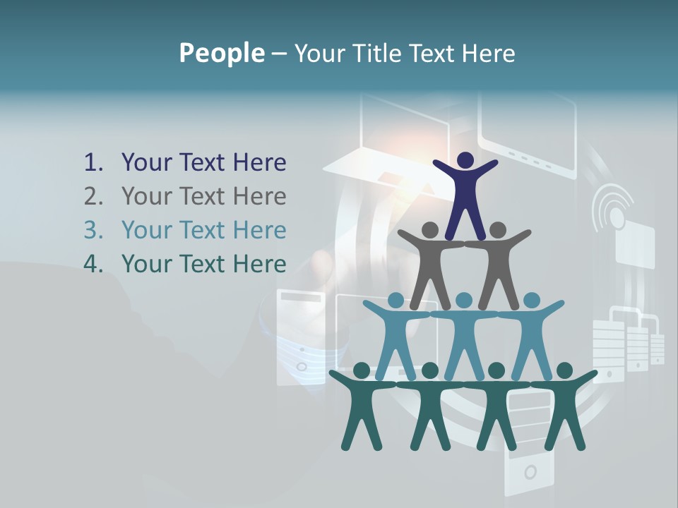 Cyberspace Display Future PowerPoint Template