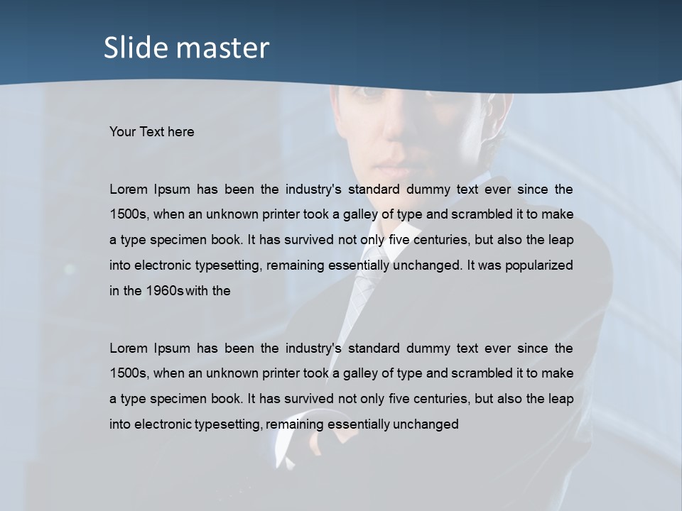 Clothing Posing Male PowerPoint Template