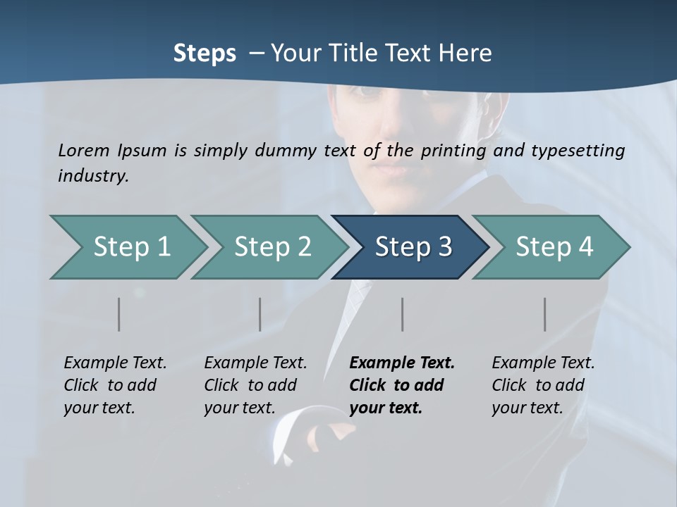 Clothing Posing Male PowerPoint Template