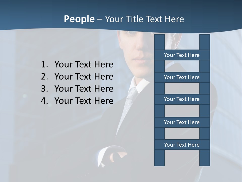 Clothing Posing Male PowerPoint Template