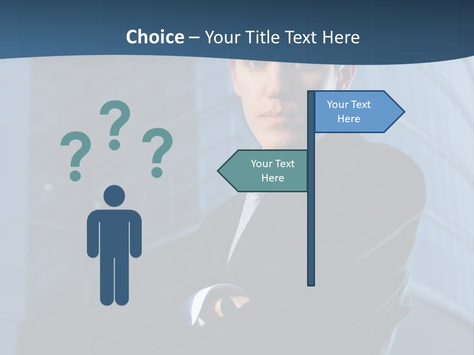 Clothing Posing Male PowerPoint Template