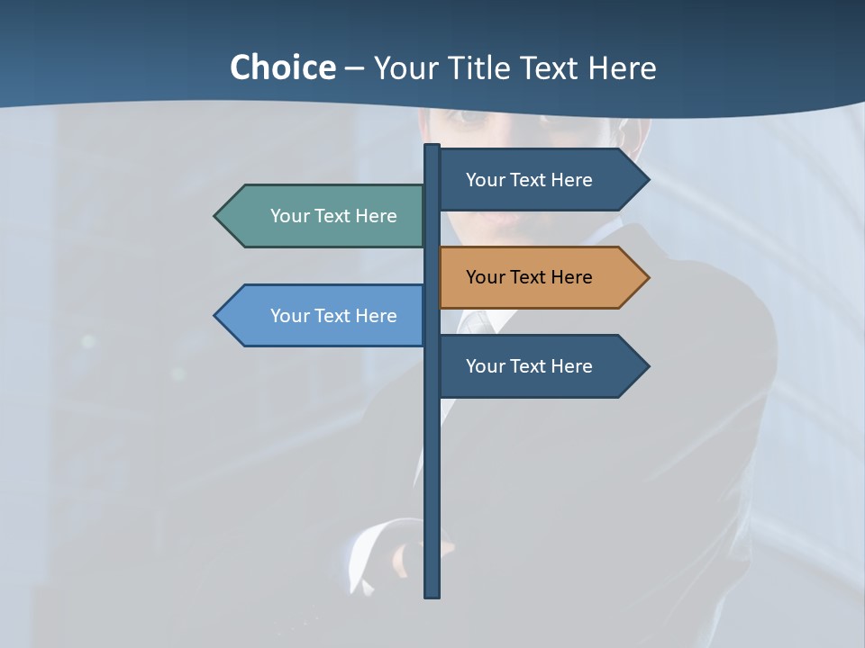 Clothing Posing Male PowerPoint Template