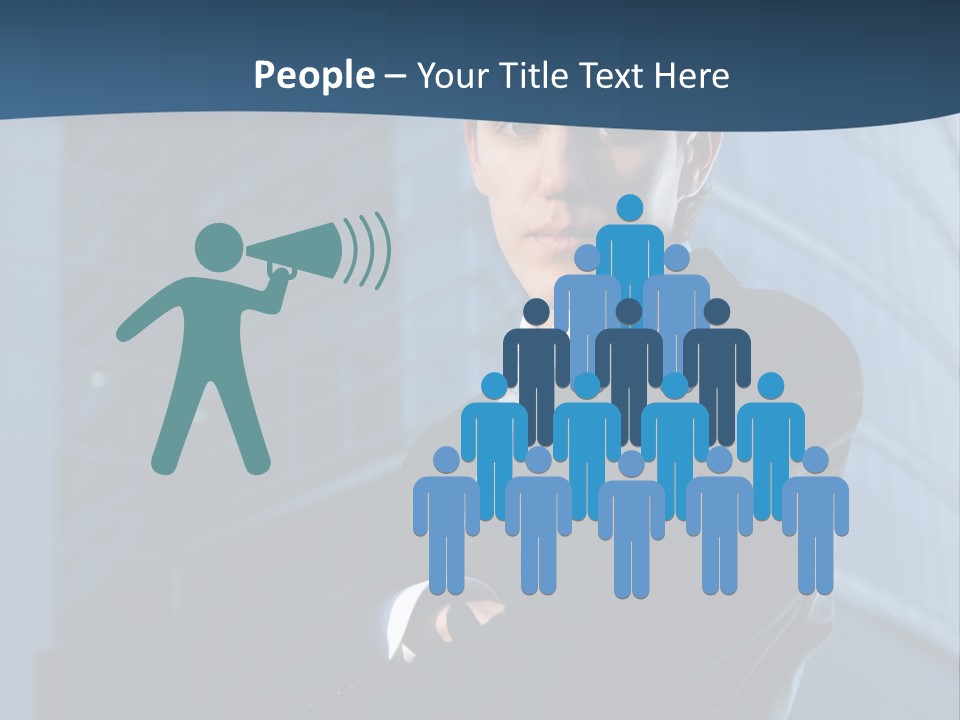 Clothing Posing Male PowerPoint Template