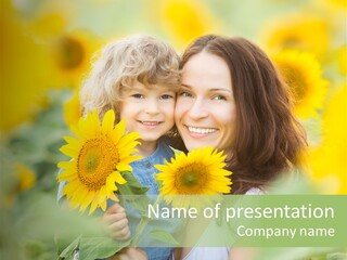 Spring Outdoors Yellow PowerPoint Template