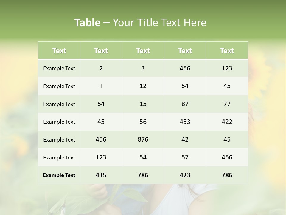 Spring Outdoors Yellow PowerPoint Template