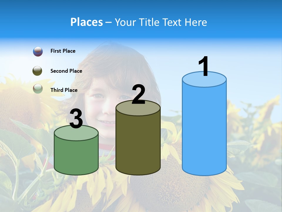 Blau Natur Feld PowerPoint Template