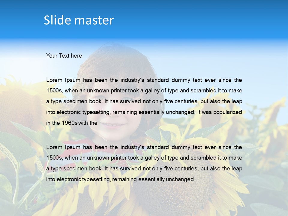 Blau Natur Feld PowerPoint Template