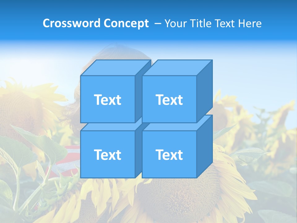 Blau Natur Feld PowerPoint Template