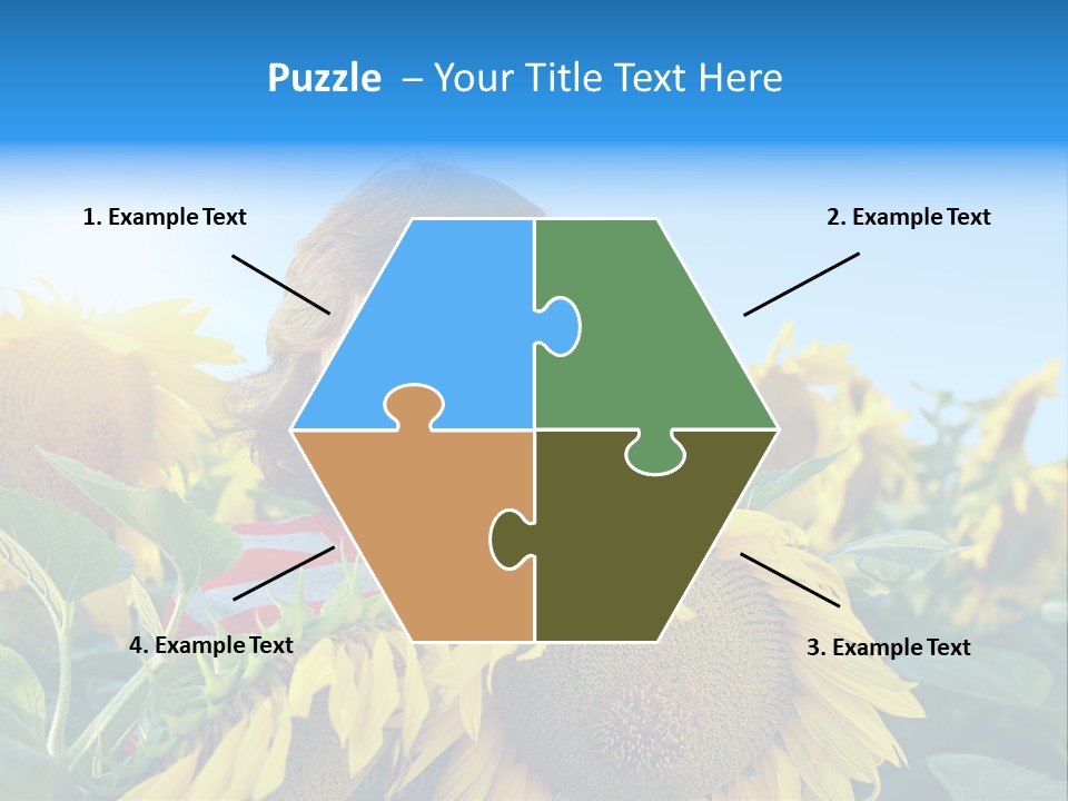 Blau Natur Feld PowerPoint Template