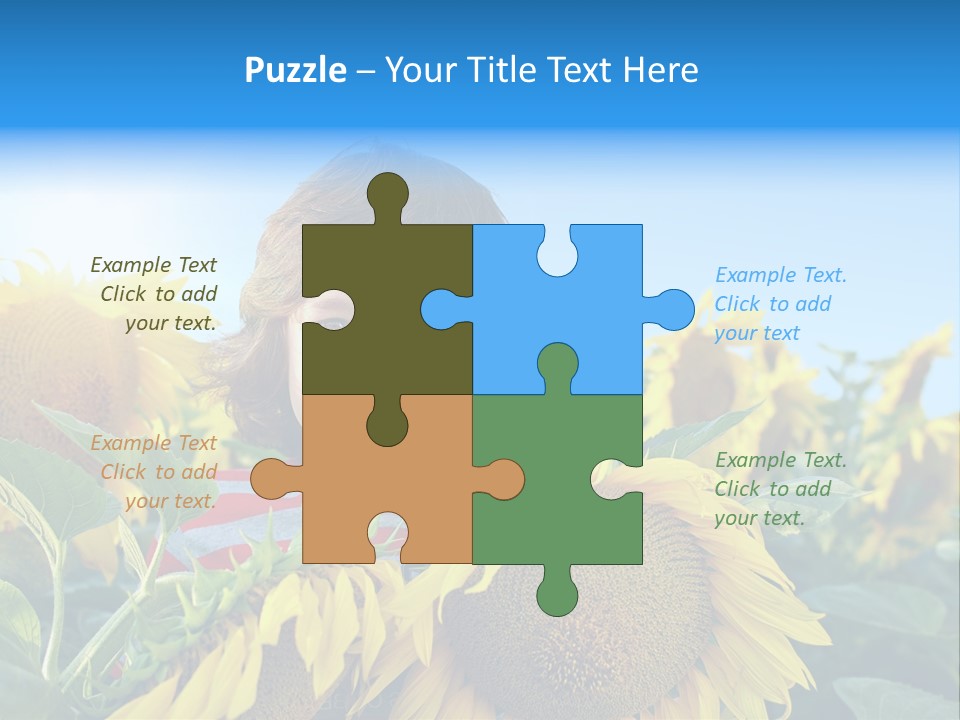 Blau Natur Feld PowerPoint Template