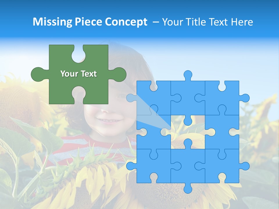 Blau Natur Feld PowerPoint Template