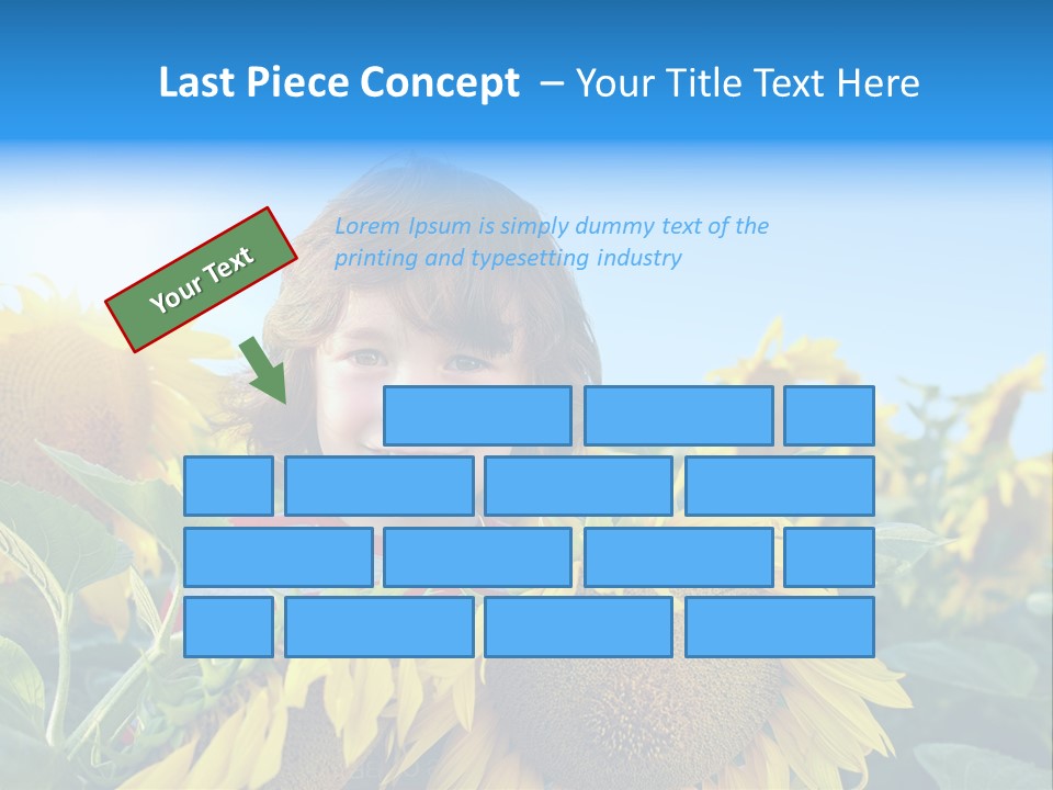 Blau Natur Feld PowerPoint Template