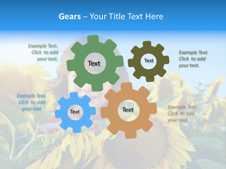 Blau Natur Feld PowerPoint Template