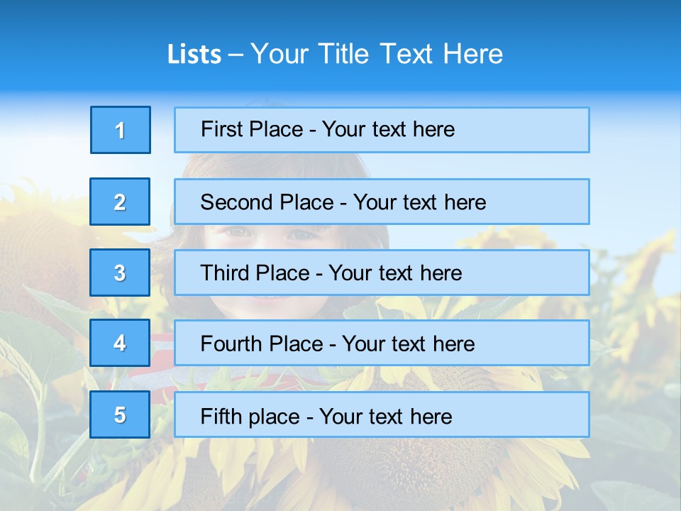 Blau Natur Feld PowerPoint Template