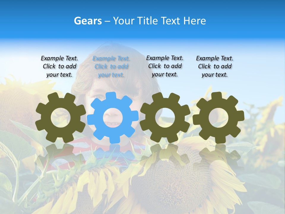 Blau Natur Feld PowerPoint Template