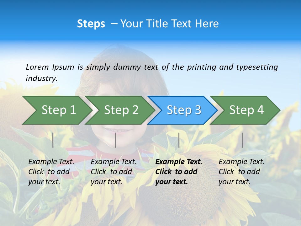 Blau Natur Feld PowerPoint Template