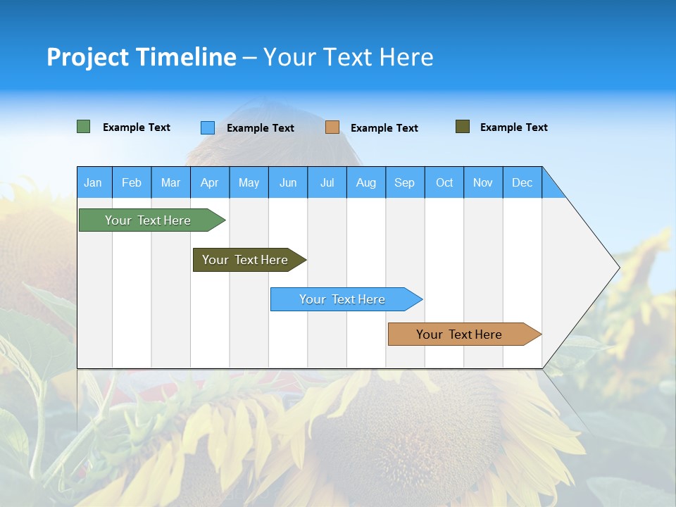 Blau Natur Feld PowerPoint Template