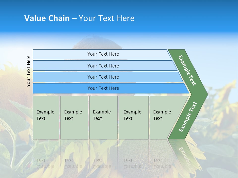 Blau Natur Feld PowerPoint Template