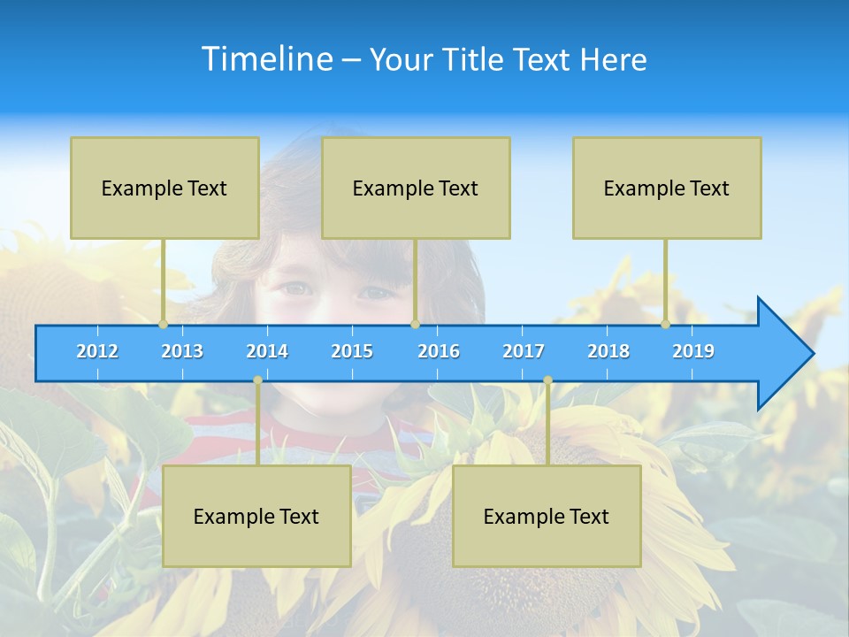 Blau Natur Feld PowerPoint Template