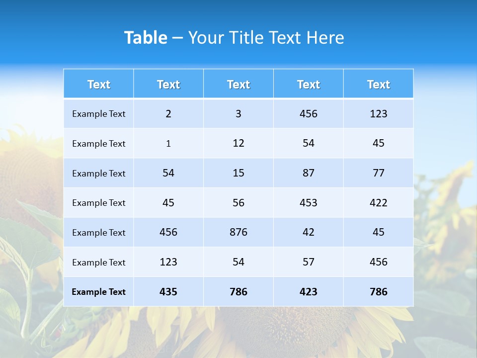 Blau Natur Feld PowerPoint Template