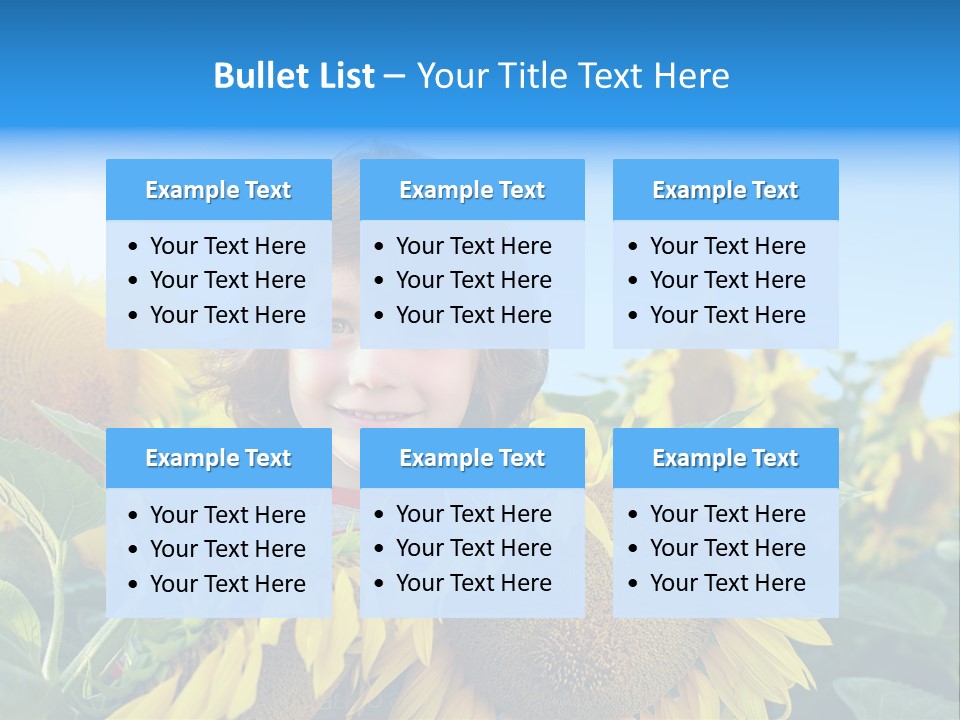 Blau Natur Feld PowerPoint Template