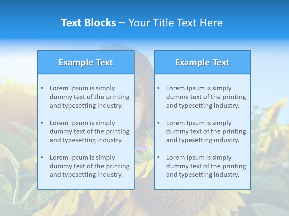 Blau Natur Feld PowerPoint Template