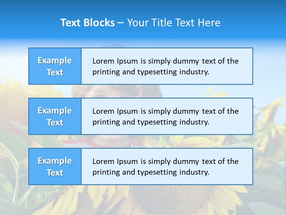 Blau Natur Feld PowerPoint Template