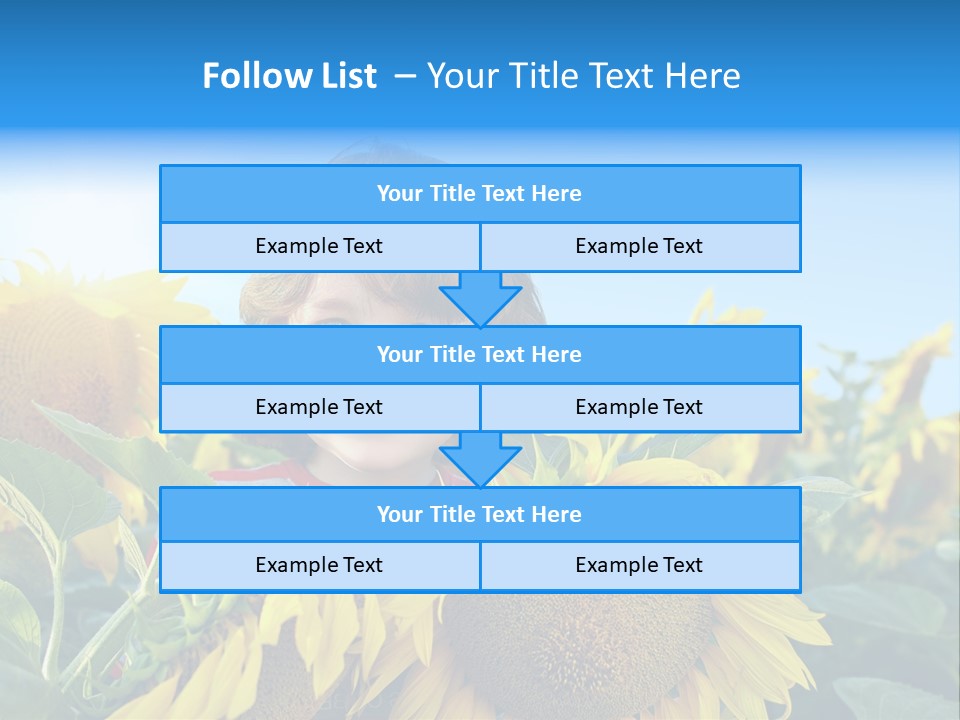 Blau Natur Feld PowerPoint Template