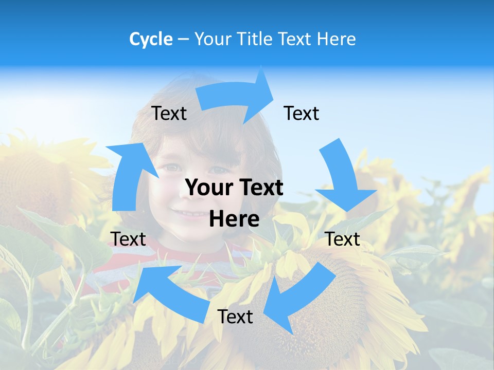 Blau Natur Feld PowerPoint Template