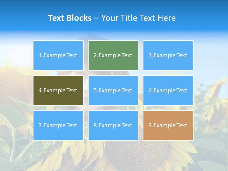 Blau Natur Feld PowerPoint Template