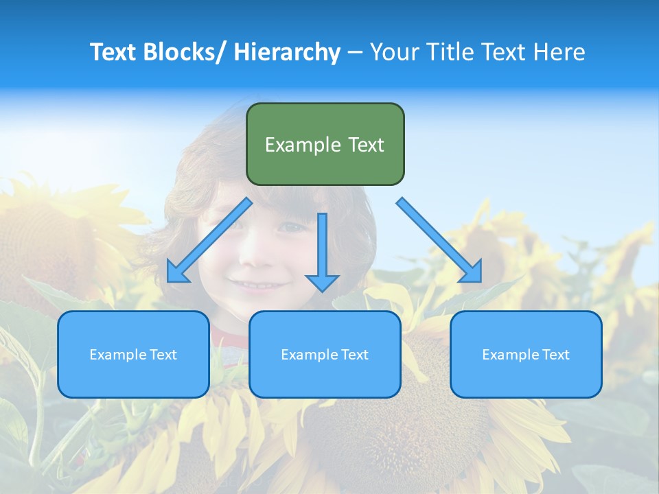 Blau Natur Feld PowerPoint Template