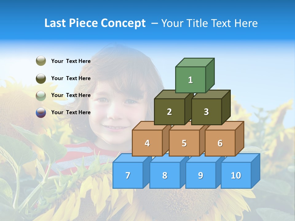 Blau Natur Feld PowerPoint Template