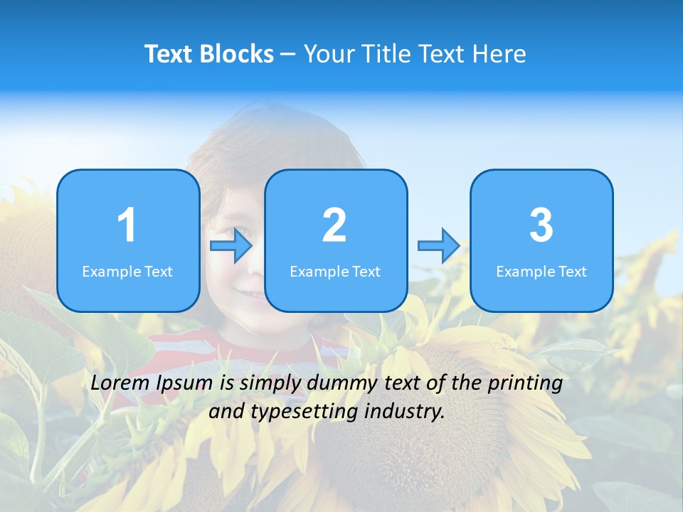 Blau Natur Feld PowerPoint Template