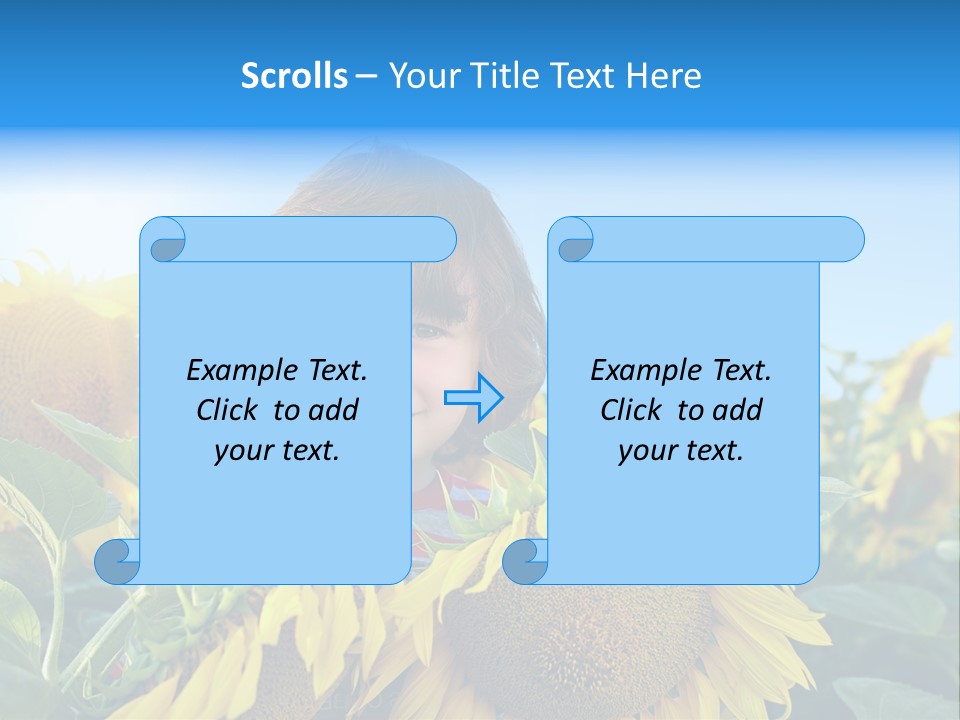 Blau Natur Feld PowerPoint Template