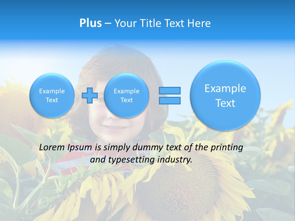Blau Natur Feld PowerPoint Template