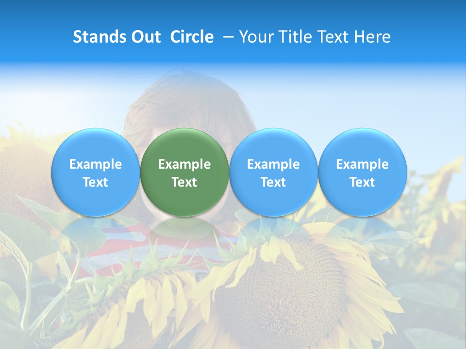 Blau Natur Feld PowerPoint Template
