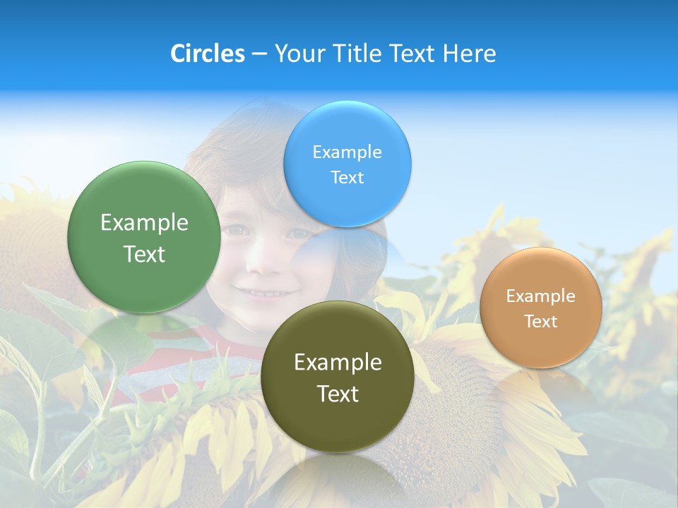 Blau Natur Feld PowerPoint Template