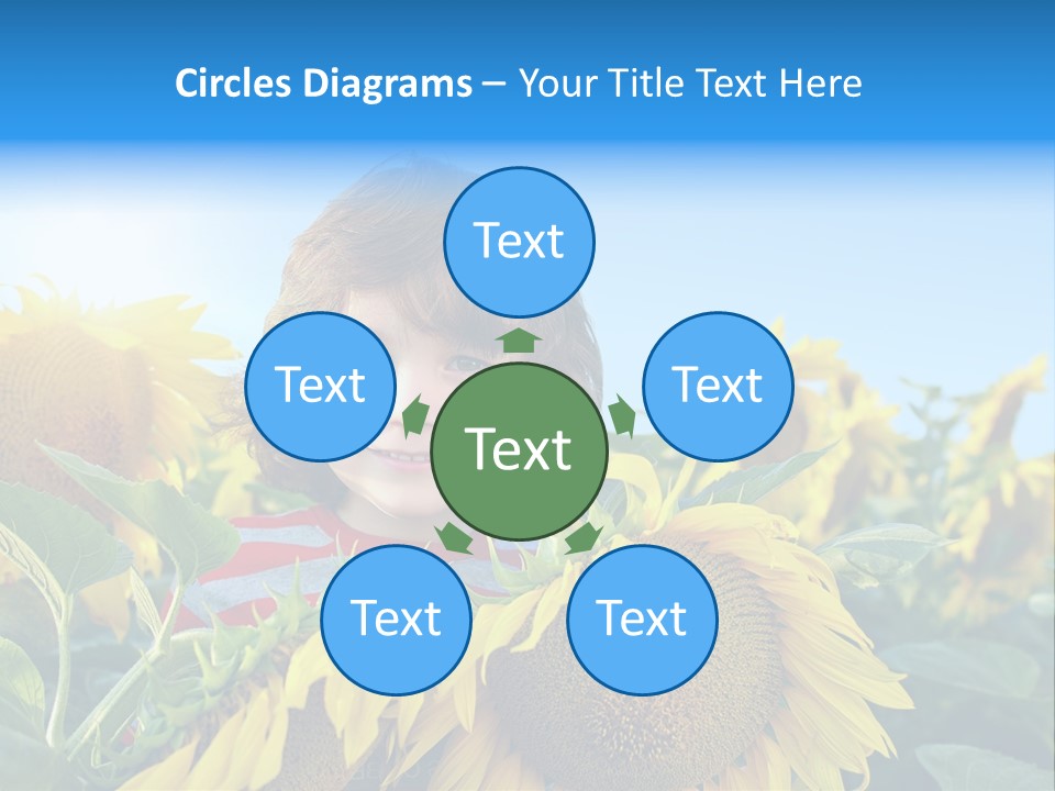 Blau Natur Feld PowerPoint Template