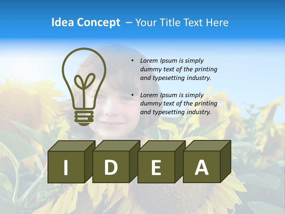 Blau Natur Feld PowerPoint Template