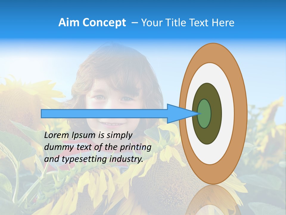 Blau Natur Feld PowerPoint Template