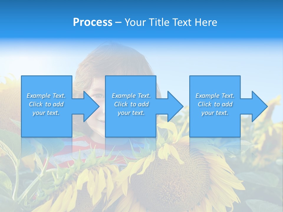 Blau Natur Feld PowerPoint Template