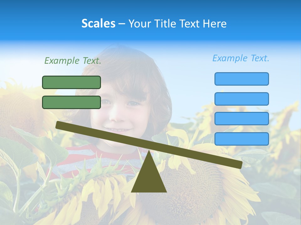 Blau Natur Feld PowerPoint Template